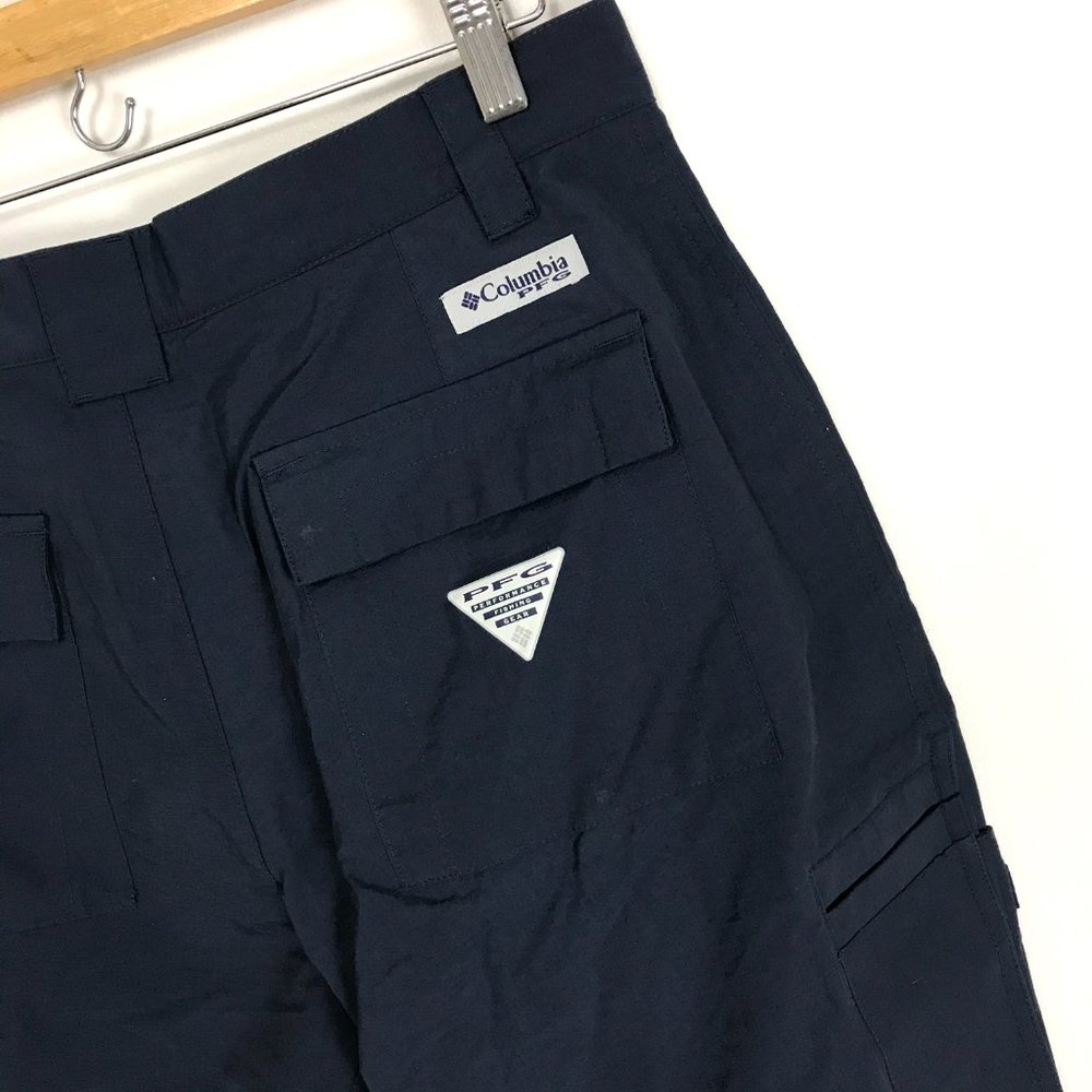 Columbia PFG Men's 32 Shorts Navy Blue Fishing Outdoor Active 100% Polyester B2 - Picture 5 of 8